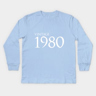 Vintage 1980 Kids Long Sleeve T-Shirt